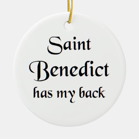 heilige Benedictus Keramisch Ornament (Voorkant)