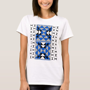 Heilige bergen in blauw t-shirt