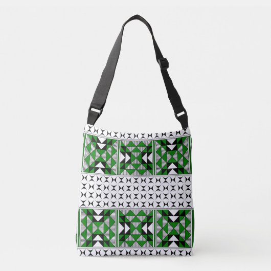 Heilige bergen in het groen crossbody tas (Voorkant)