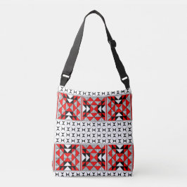 Heilige bergen in het rood crossbody tas