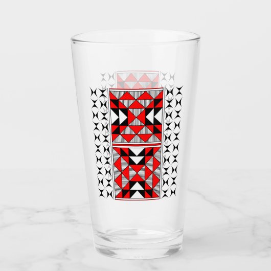 Heilige bergen in het rood glas (Voorkant)