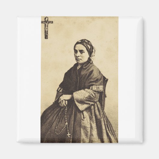 Heilige Bernadette Soubirous Kunst Magneet (Voorkant)