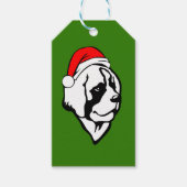 heilige Bernard Dog met kerstkerstkerstkerstkerstk Cadeaulabel (Voorkant)