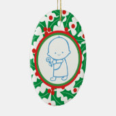 Heilige Bes Kerstkindje 1e Kerstmis Custom Ornamen Keramisch Ornament (Rechts)