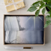 Heilige besneeuwde scène van Kerstmis Tissuepapier (Geschenk)