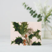 heilige bessen, kerst feestdagenkaart (Staand voorkant)