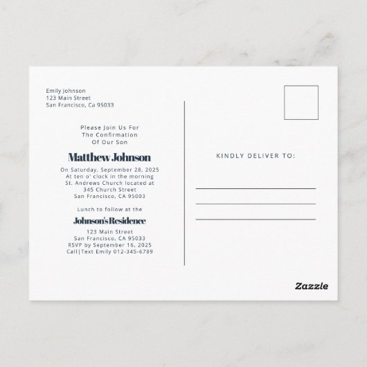 Heilige Bevestiging | Aangepaste foto Briefkaart (Achterkant)