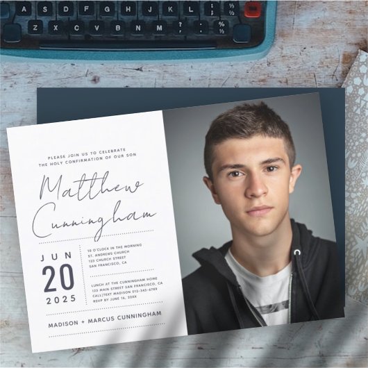 Heilige bevestiging voor zijn moderne eenvoudige kaart