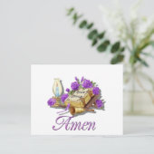 Heilige Bijbel Amen Briefkaart (Staand voorkant)