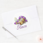 Heilige Bijbel Amen Ronde Sticker (Envelop)