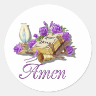 Heilige Bijbel Amen Ronde Sticker