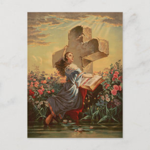 Heilige Bijbel en Kruis Briefkaart