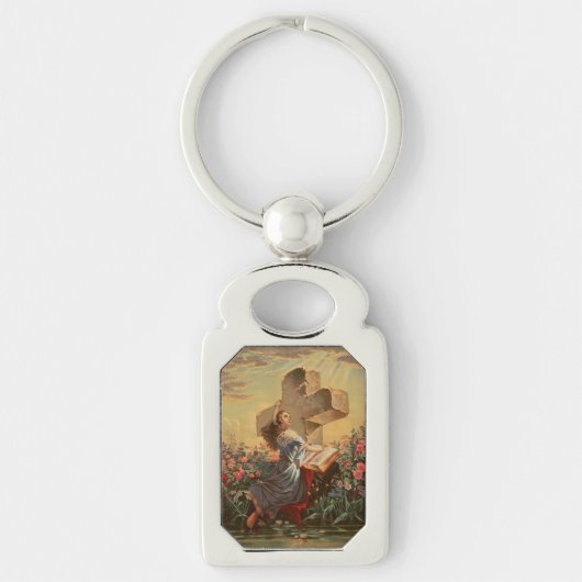 Heilige Bijbel en Kruis Sleutelhanger (Voorkant)