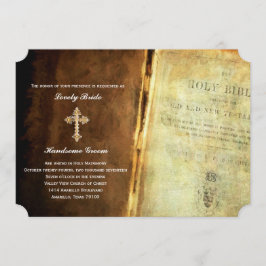 Heilige Bijbel Gold Cross - Christelijke huwelijks Kaart