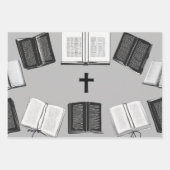 Heilige Bijbel & Kruis Elegantie Inpakpapier Vel (Voorkant 3)