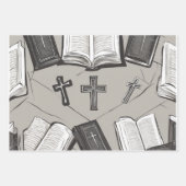 Heilige Bijbel & Kruis Elegantie Inpakpapier Vel (Voorkant 2)