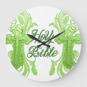 Heilige Bijbel Wandklok – Christelijk Groen