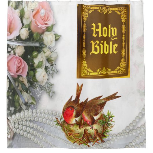 Heilige Bijbelflora met douwergordijn Douchegordijn (Voorkant)