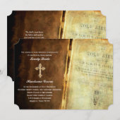 Heilige Bijbelse gouden Kruiskatholieke bruiloft U Kaart (Voorkant / Achterkant)