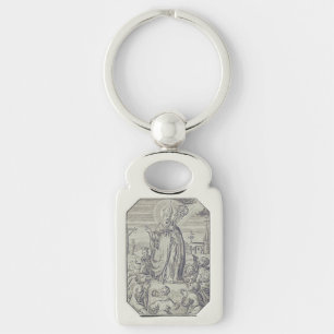 Heilige Bisschop Amandus van Maastricht Heilige Ka Sleutelhanger