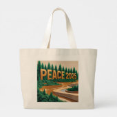 Heilige Blad-stilte Grote Tote Bag (Achterkant)