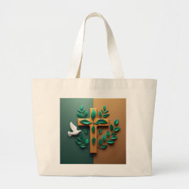 Heilige Blad-stilte Grote Tote Bag