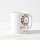 Heilige bladeren en mok voor kerst kerstkoffie (Voorkant rechts)