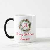 Heilige bladeren Kerstmis Magische Mok (Links)