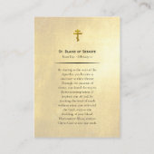 Heilige Blaise van Sebaste Orthodoxe Gebed Kaart Plaatskaartje (Achterkant)