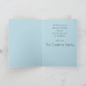 Heilige blik onder een winterhemel feestdagen kaart (Binnen)