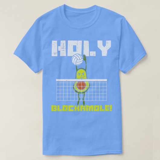 Heilige Blockamole Avocado Volleyball Player Block T-shirt (Design voorkant)