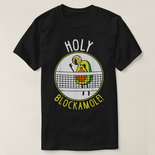 Heilige Blockamole Grappige Volleybal Avocado T-shirt (Design voorkant)