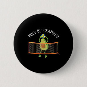 Heilige Blockamole Volleyball Cute Fun Ronde Button 5,7 Cm