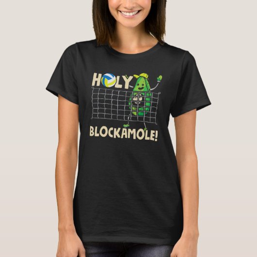 Heilige Blockamole Volleyball Player Blocker Guaca T-shirt (Voorkant)