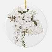 Heilige bloem Gepersonaliseerde kerst van godouder Keramisch Ornament (Achterkant)