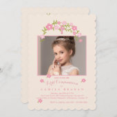 Heilige Bloemfoto religieuze uitnodiging (Voorkant / Achterkant)