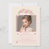 Heilige Bloemfoto religieuze uitnodiging (Voorkant)