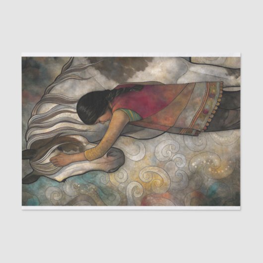 Heilige Bond Paard Decoupage Tissuepapier (Voorkant)