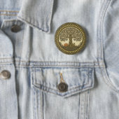 Heilige Boom des Levens Keltische Kunst Ronde Button 5,7 Cm (In situ)