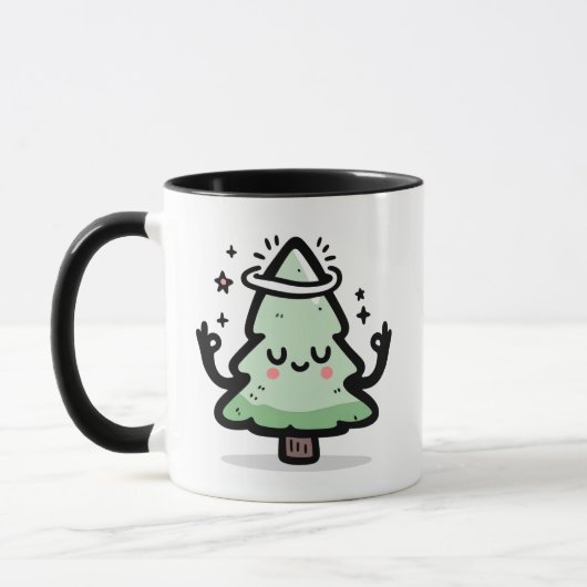 Heilige Boom Mok – Cute Zwevende Kerstboom  (Links)