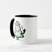Heilige Boom Mok – Cute Zwevende Kerstboom  (Voorkant links)