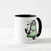 Heilige Boom Mok – Cute Zwevende Kerstboom  (Voorkant rechts)