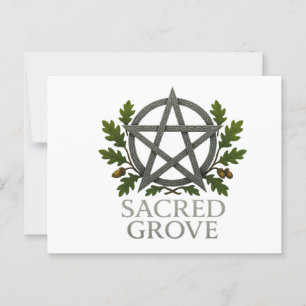 Heilige Bos Pentagram Wicca  Briefkaart