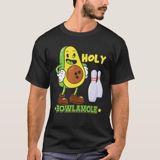 Heilige Bowlamole Avocado Guacamole Bowling Bowler T-shirt (Voorkant)