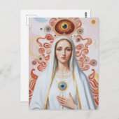 Heilige boze oogbescherming Maria Briefkaart (Voorkant / Achterkant)