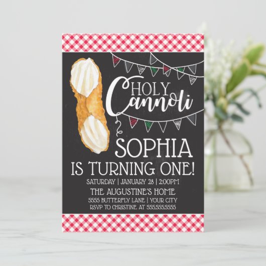 Heilige Cannoli | Aanbesteding op zondag Kaart (Staand voorkant)