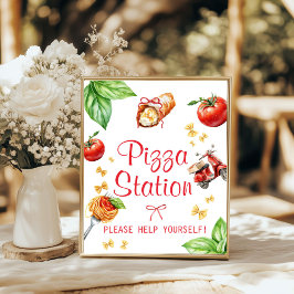 Heilige Cannoli Baby Shower Pizza Station Poster