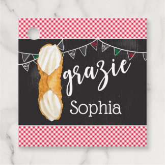 Heilige Cannoli Birthday Square Favor Tag Bedankjes Labels