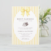Heilige Cannoli Boog Baby Shower Kaart (Staand voorkant)