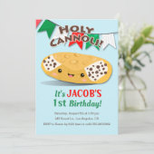 Heilige Cannoli! Cute Boy's Birthday Party Kaart (Staand voorkant)